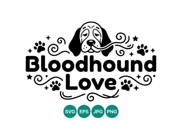 Bloodhound Love Dog Face Vector Review