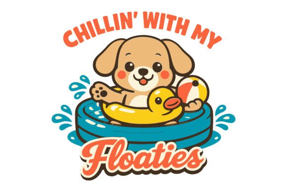 Chillin with Floaties Cute Dog