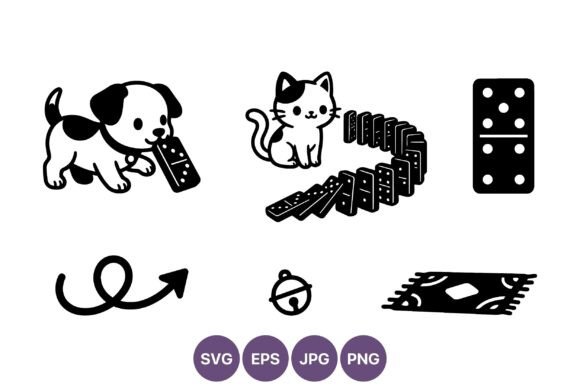 Cute Dog and Cat Dominoes Embroidery Design Review