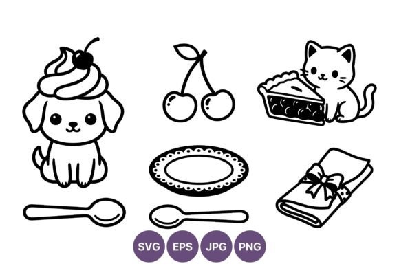Cute Dog with Cherry and Cat with Pie Embroidery Review