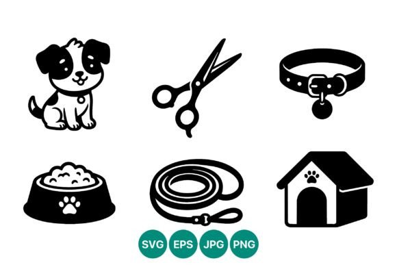 Dog Grooming Pet Care Icons Review