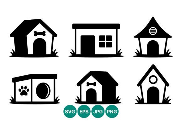 Dog House Icons Flat Design Review
