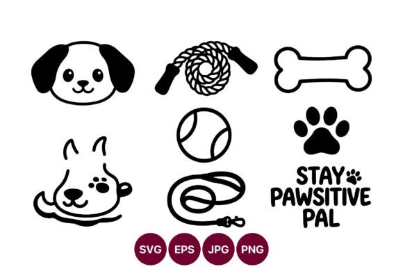 Dog Icons Vector Line Art Review