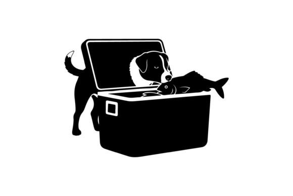 Dog Peeking into Open Travel Case