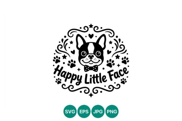 Happy Little Dog Face Vector Art Review
