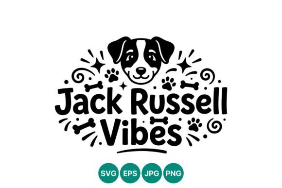 Jack Russell Vibes Dog Face Black White Review