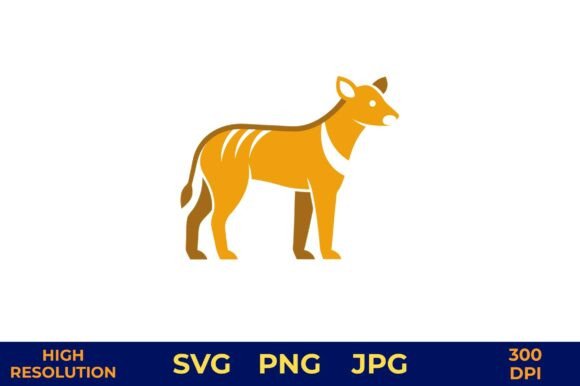 Orange and White Wild Dog Vector