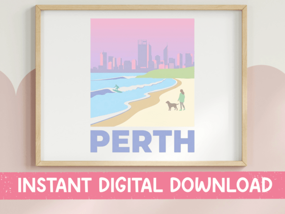 Perth Pastel Beach SVG