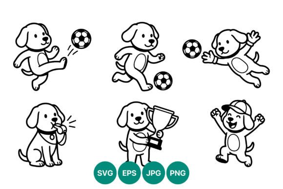 Playful Dog Soccer Vector Art Review